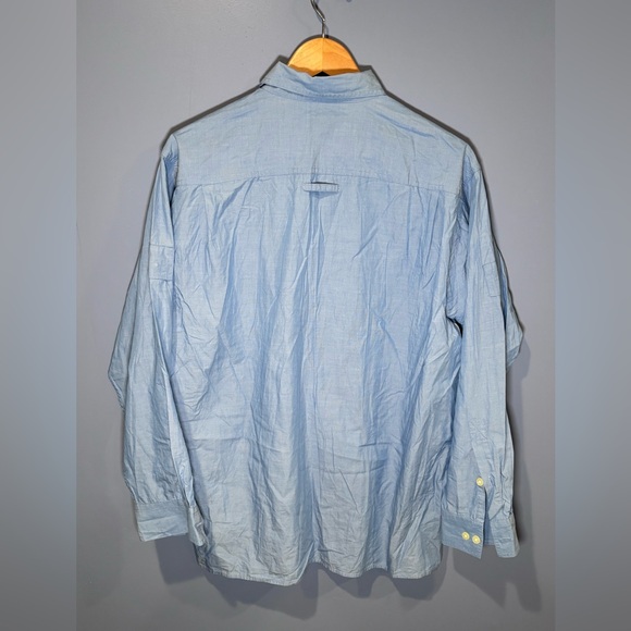 Orvis Sporting Traditions Outdoor Fishing Style Size Medium Blue 2-Pocket Shirt - Picture 2 of 3